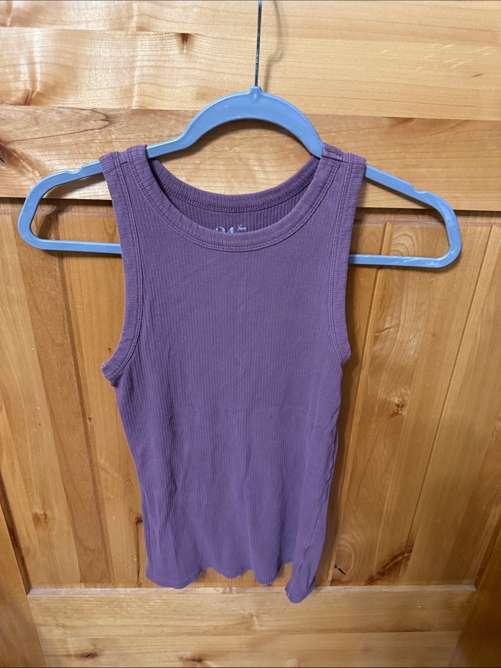 Sleeveless Ribbed Tank Top - Purple